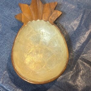 Wooden Pineapple Shaped Bowl